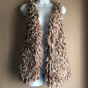 Anthropologie Hand knit by Dollie loop vest SZ XS